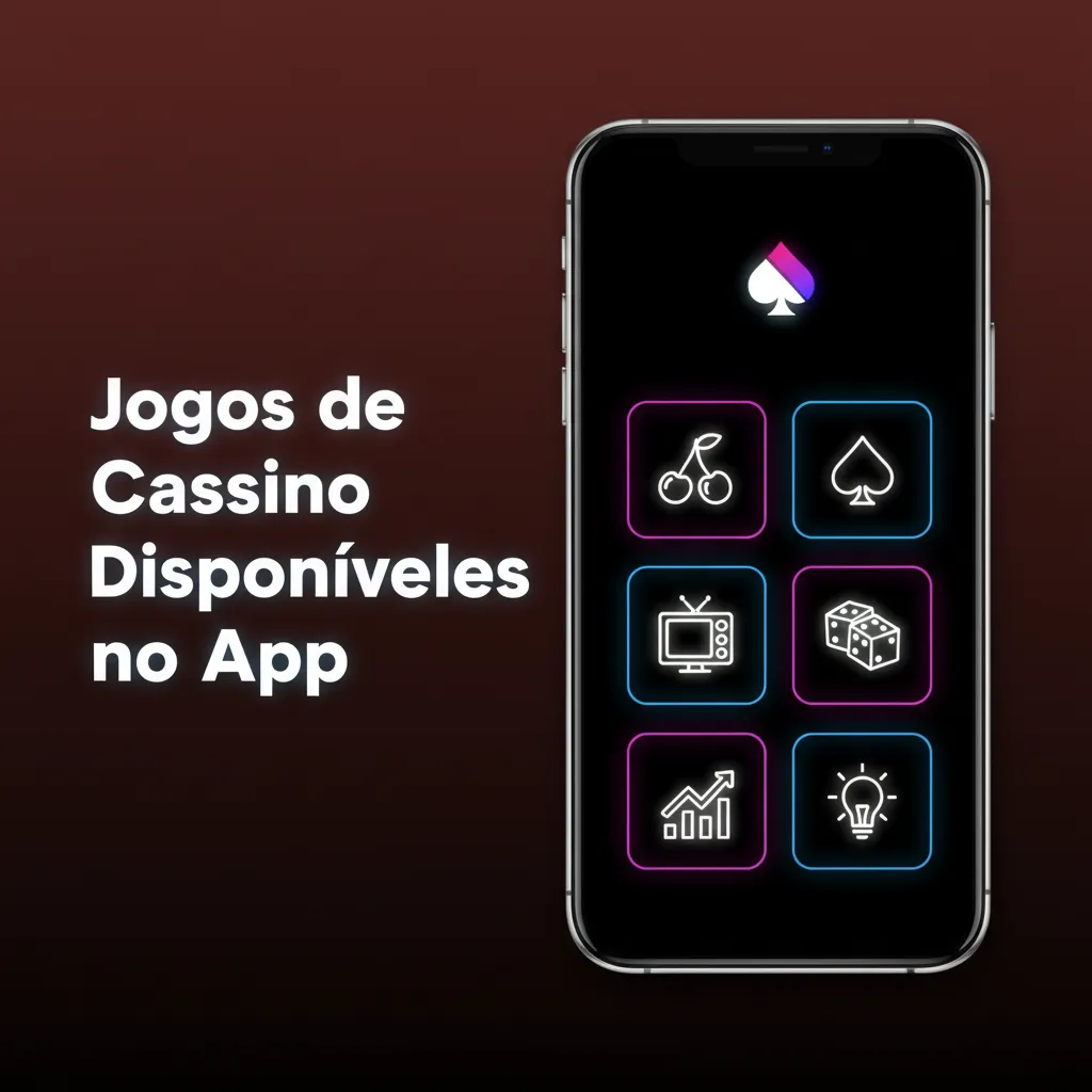 Tela do app de cassino mostrando slots, roleta, blackjack, bacará, game shows ao vivo e filtros por provedores famosos.