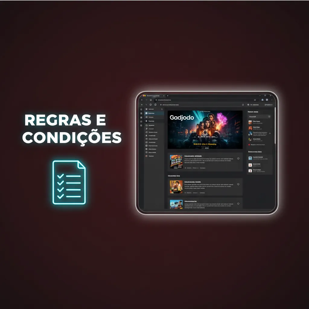 Tela 'Regras e condições' lista: 18+, uma conta por pessoa, CPF e dispositivo, verificação de identidade, bônus e anulações.