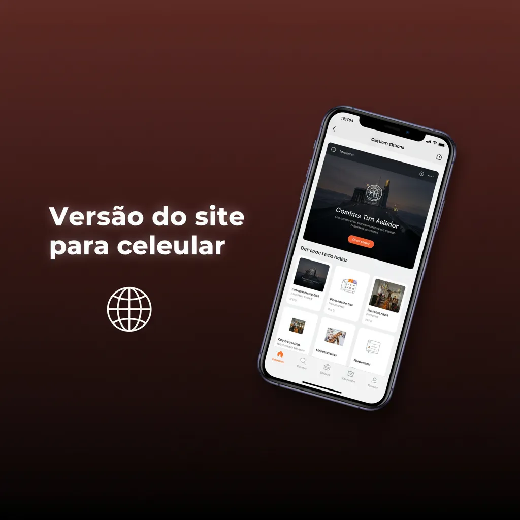 Versão mobile do site de apostas: rápida, abas e filtros, cupom sempre visível, Pix, cassino e notificações.